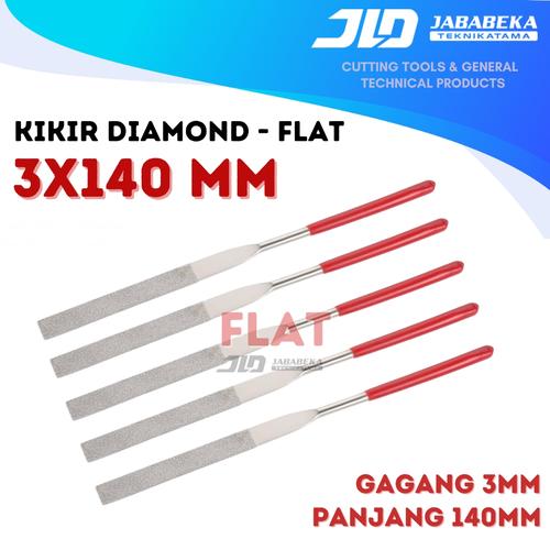 2mm X 100mm Flat Diamond Files - Blue Handle Glass Stone Metal Working Tools