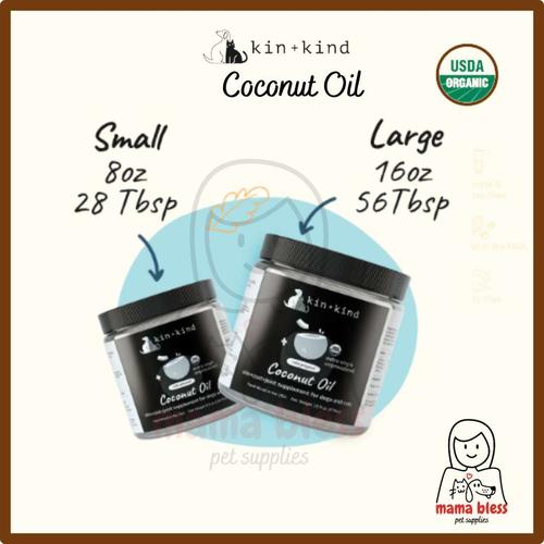 Jual KIN+KIND ORGANIC RAW ColdPressed COCONUT OIL Skin Coat Supplement
