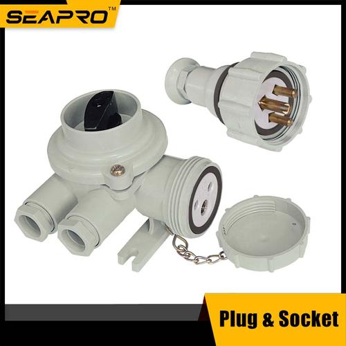 Jual HNA Marine Nylon Plug/Socket 3 Pin Watertight - Plug - Jakarta ...