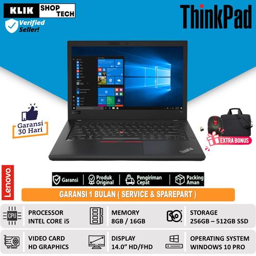 Jual LENOVO Thinkpad T480 Laptop Core i5 RAM 16GB 512SSD Win 10 Pro ...
