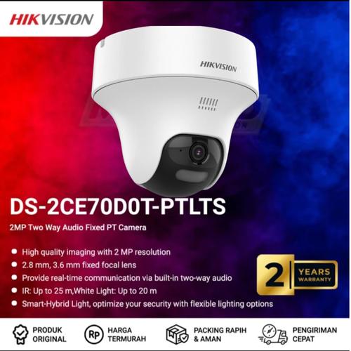 Jual Camera Hikvision Analog 2Mp Two Way Audio PT DS- 2CE70DOT