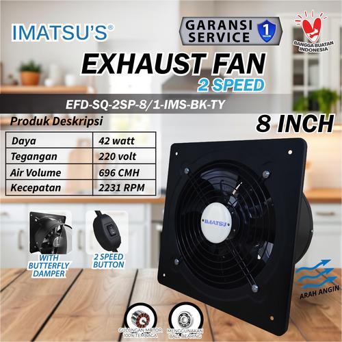 Jual Exhaust Fan 8 Inch Wall Air Duct Booster Fan 8" Inch 2 Speed