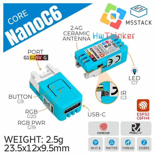 M5Stack NanoC6 IoT Development Board - Miniatur Board Für Smart Home Projekte