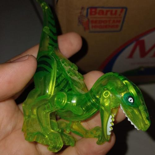 Jual figur raptor lego kw jurassic world jurassic park clear variant ...