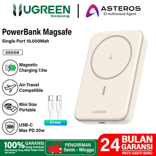 Promo UGREEN Mini PowerBank Wireless Magsafe 20w PD Fast Charging