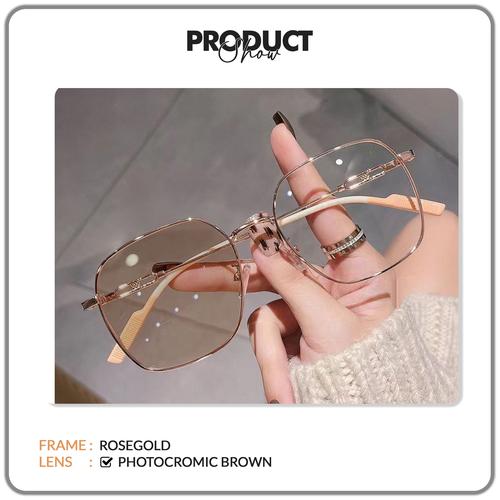 Promo Genius Maiden Kacamata Photocromic Grey Film Anti Blueray