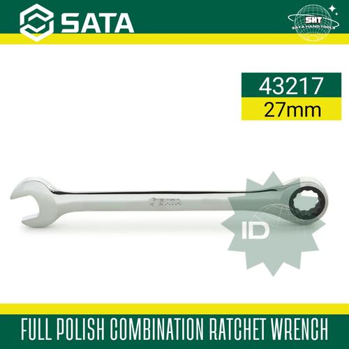 Jual SATA KUNCI RING PAS 27 MM 43217 FULL POLISH COMBINATION RATCHET ...
