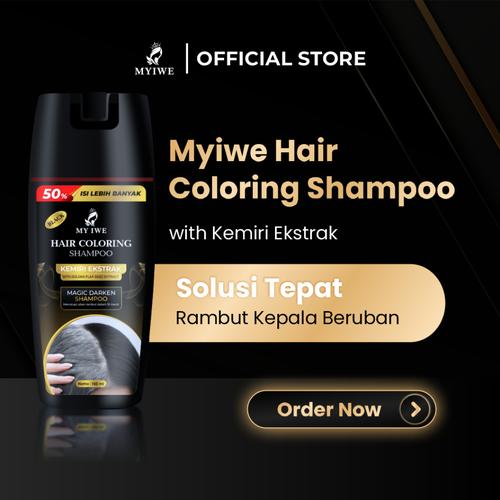 Jual Hair Color Shampoo Penghitam Rambut Uban By My Iwe Shampoo My