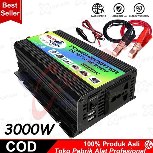 Jual KUALITAS TERBAIK Power Inverter 3000watt DC 12V to AC 220V (Usb DC ...