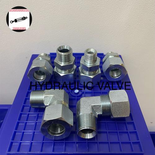 Jual Nepel hidrolik 3/4 npt x 20S union adapter pipa 20 mm / nepple