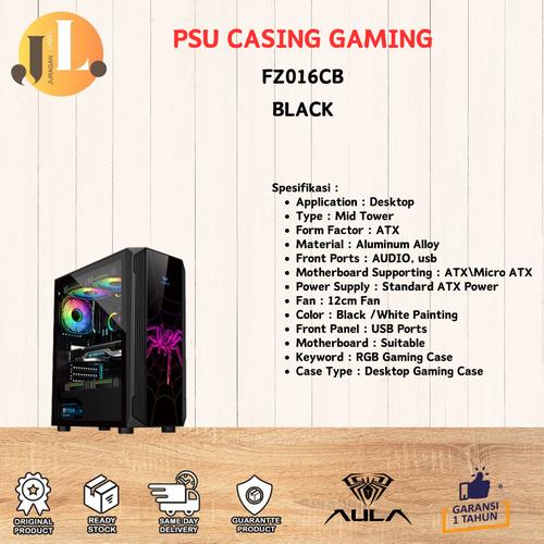 Jual PSU CASING GAMING AULA FZ016CB HITAM - FZ016CB Original - +Bubble ...