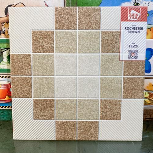 Jual Keramik Lantai Asia Tile ROCHESTER Brown Series 25x25 cm - Kota ...