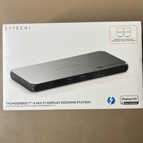 SATECHI Thunderbolt 4 Dock 11-in-1 - Kompatibel Mit MacBook M2 & M1, 96W Laden, 40 Gbit/s, Inkl. Kabel & Netzteil