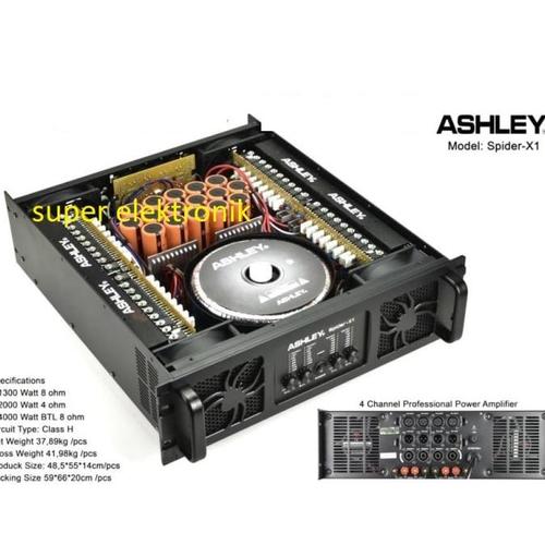 Jual Power Amplifier Ashley Spider X1 Orinal Class H Power 4 Channel