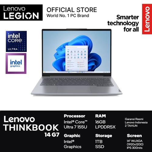 Lenovo ThinkBook 14 G7 IML Core Ultra 155U 16GB 1TB W11 OHS LAPTOP di  Lenovo Legion Official Tokopedia