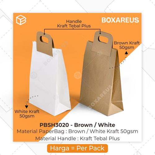 Jual Paper Bag Kantong Roti Lunch Paperbag Kraft Polos | PBSH3020 ...