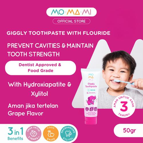 Promo Momami Giggly Toothpaste Flouride Grape 50gr - Pasta Gigi / Odol ...