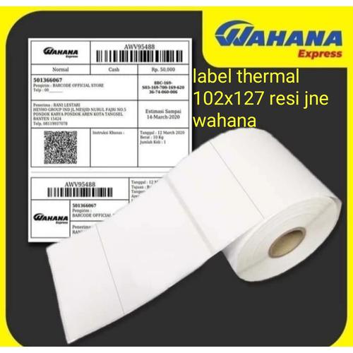 Jual LABEL BARCODE THERMAL RESI JNE WAHANA 102X127 ISI 250 - Jakarta ...