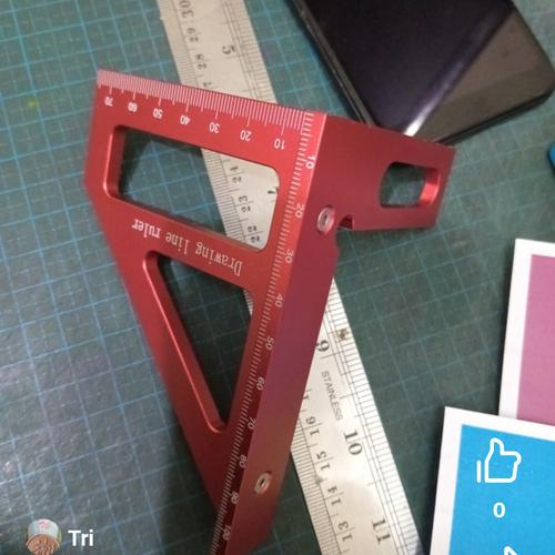 Jual triangle square / speed suare / Miter ruler / Metric Gauge - Kab ...