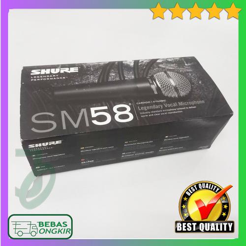 Jual Microphone Dynamic Kabel Handheld for Stage Singing SHURE SM58