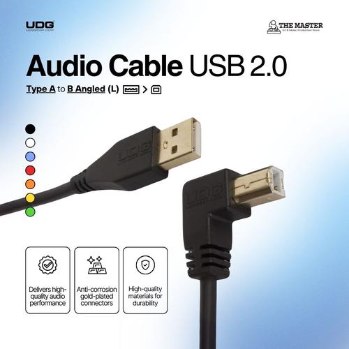 UDG Ultimate Audio USB 2.0 Kabel (A-B), 2m Orange: Audioptimiert Mit Ferrit-Chokes & Vergoldeten Steckern – Perfekt Für DJs, Produzenten & Studio