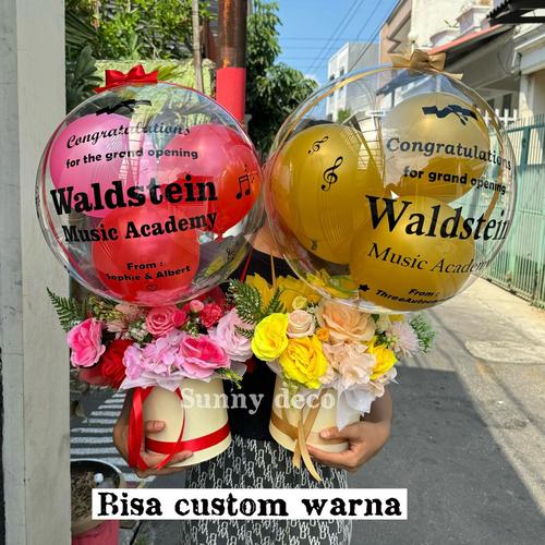 Jual [INSTAN] BUCKET BALON BLOOM BOX CONGRATULATION BUKET BUNGA BALON ...