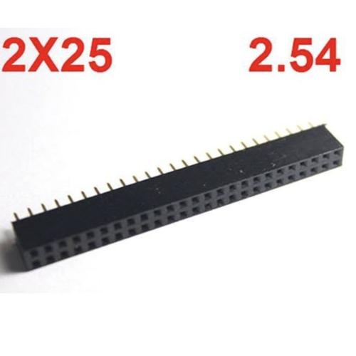 Jual Female 2x25 Pin Header Double Row pitch 2.54mm 2.54 mm 50p 50 pin ...
