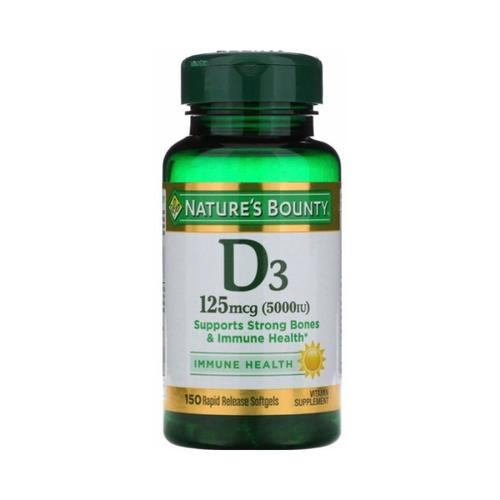 Jual Exquisite Nature's Bounty Vitamin D3 125 mcg, 400 Softgels ...