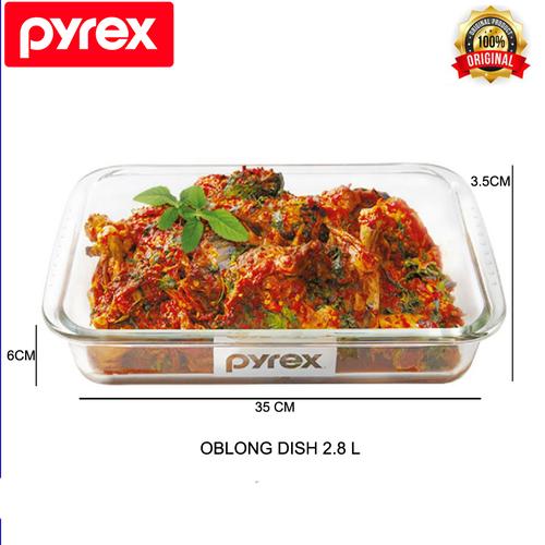 Jual Pyrex Oblong Dish Kaca Loyang Saji Tahan Panas Kota