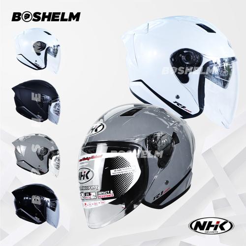 Nhk R1 Solid Promo Helm NHK R1 MAX Solid BLACK DOFF Helm Half Face SNI - HITAM DOFF ...