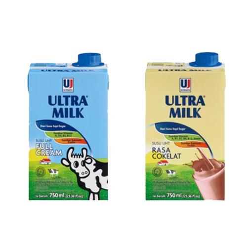 Jual Susu UHT Ultra Milk 750ml minuman susu cair segar alami
