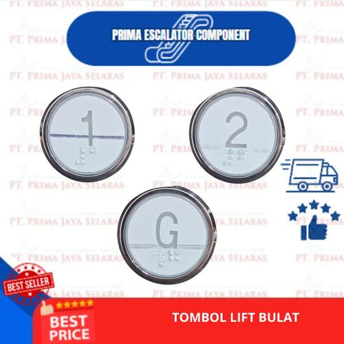 Jual TOMBOL LIFT BULAT PUTIH / ELEVATOR PUSH BUTTON - 9 - Jakarta Utara ...
