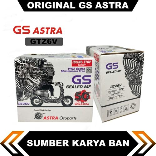Jual GS ASTRA GTZ6V Original Aki Motor Fino Soul GT ISS Freego ISS Nmax ...