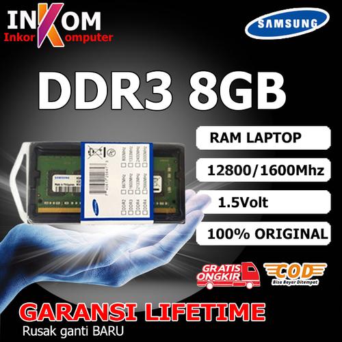 Promo Ram Memory Sodim Laptop DDR3 8GB PC 10600/12800 D3 8GB 12800