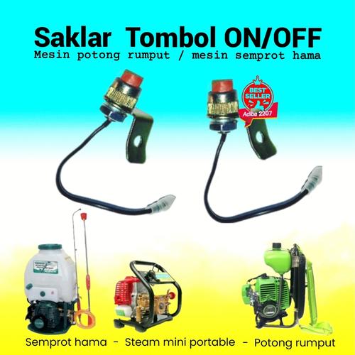 Jual Saklar switch tombol on off stop button mesin potong rumput BG328 ...