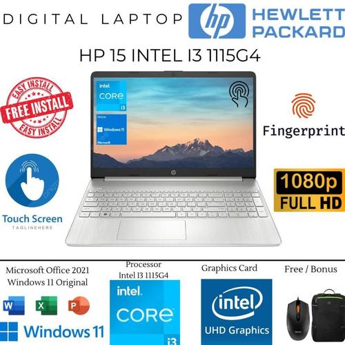 Jual [DISC] LAPTOP TOUCHSCREEN HP 15 INTEL CORE I3 1115G4 8GB 256GB SSD ...
