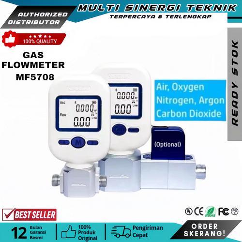 Jual Flow Meter Gas MF5708 Air Flowmeter Tester Digital Oxygen Nitrogen ...