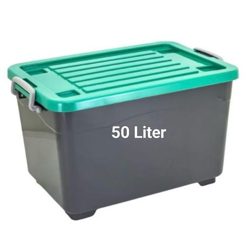 Jual BOX CONTAINER 50 LITER ATARI 9860 GREEN LEAF KUAT TEBAL MURAH ...