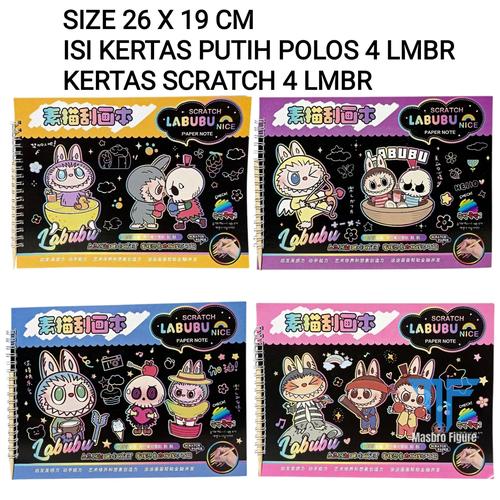 Jual Buku Gambar Labubu Scratch Paper Note LABUBU - Biru - Jakarta ...