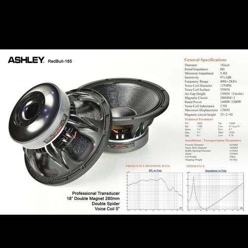 Jual Speaker Komponen ASHLEY REDBULL 185 REDBULL185 Original 18