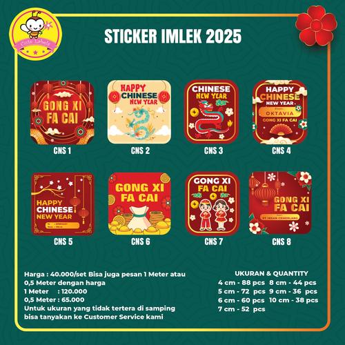 Jual Sticker Label Imlek 2025 - Hampers Chinese New Year - CNS 1 - Kota ...