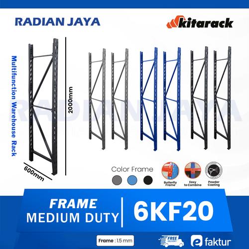 Promo KITARACK Frame Rak Gudang Besi 600Kg Tinggi 2 Meter - Frame ...