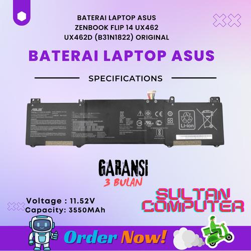 Batterie B31N1822 42Wh Pour ASUS ZenBook Flip 14 (UM462, UX462, UX462D, UX462DA...)