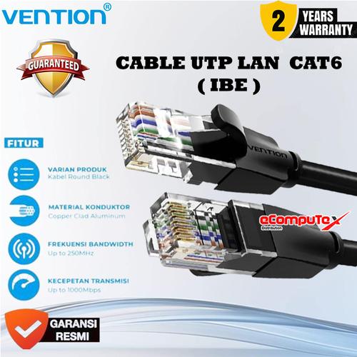 Jual Kabel LAN Vention IBE CAT 6 15M - 40M Gigabit UTP Cable Cat6 ...