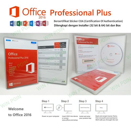 Jual ms office 2016 professional plus (full box) - Jakarta Selatan