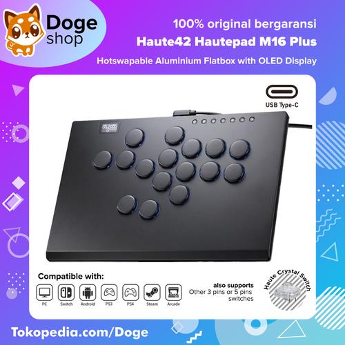 Jual Haute42 Hautepad M16 Plus Aluminium Flatbox Arcade Stick Pad