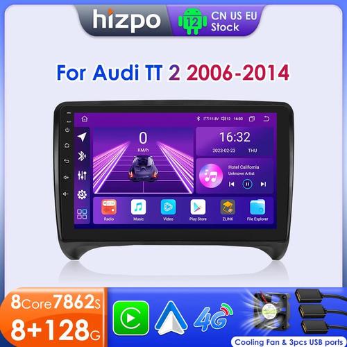 CAMECHO Android 13 Autoradio Für Audi TT 8J MK2 2008-2014 Mit Navi Wireless Carplay Android Auto,Radio 2 Din 9 Zoll Bildschirm Mit FM/RDS Bluetooth5.0+ DSP Mirror Link