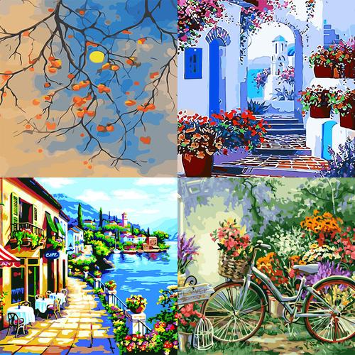 Jual Paint By Number Kit Digital Oil Painting DIY Lukisan 40 x 50 Seri ...