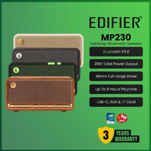 Edifier MP230 MP 230 Tabletop Portable Wireless Bluetooth Speaker Black  di Officiall Brands Tokopedia