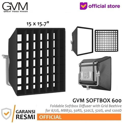 Jual GVM SOFTBOX 600 Foldable Softbox Diffuser with Grid Beehive ...